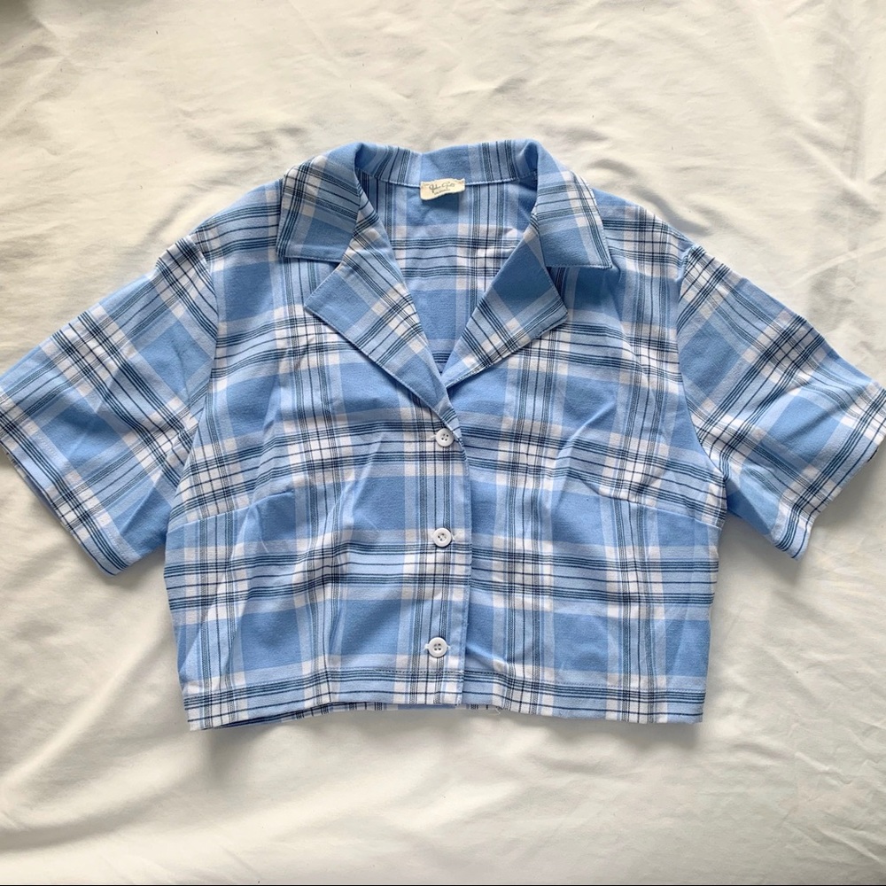 Brandy Melville Plaid Crop Top